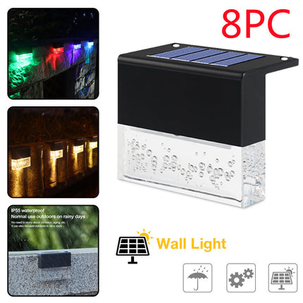 Waterproof New RGB LED Solar Light Step Fence Light DS World