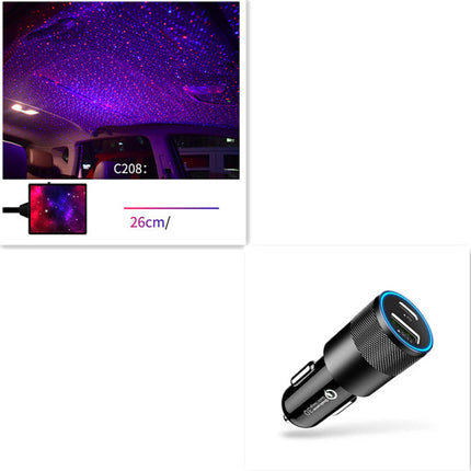 Star Light Projector Party Lights USB LED Light Interior Lighting LED Interior Car Lights Starry Sky Galaxy Night Lights DS World