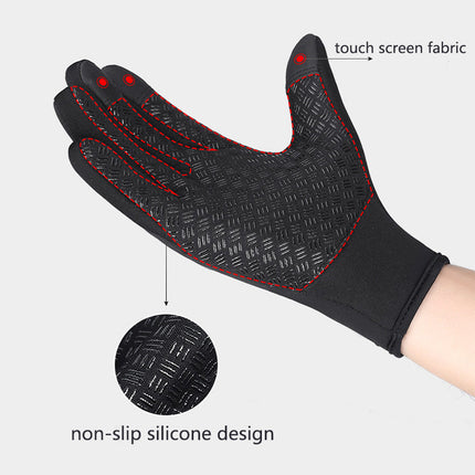 Winter Gloves Touch Screen Riding Motorcycle Sliding Waterproof Sports Gloves With Fleece DS World