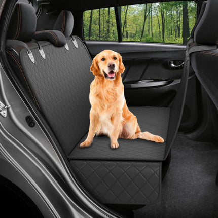Dog Car Seat Cover View Mesh Pet Carrier Hammock Safety Protector Car Rear Back Seat Mat With Zipper And Pocket For Travel DS World