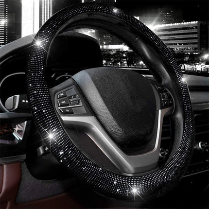 Diamond Steering Wheel Cover Rhinestones Crystals Car Handcraft Steering Wheel Covers DS World