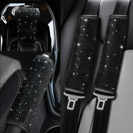 Diamond Steering Wheel Cover Rhinestones Crystals Car Handcraft Steering Wheel Covers DS World