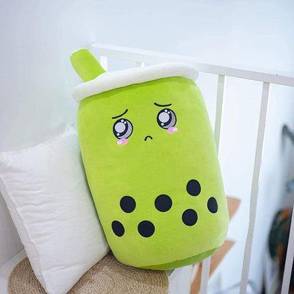 Cute Fruit Drink Plush Stuffed Soft Strawberry Milk Tea Plush Boba Tea Cup Toy Bubble Tea Pillow Cushion Kids Gift DS World