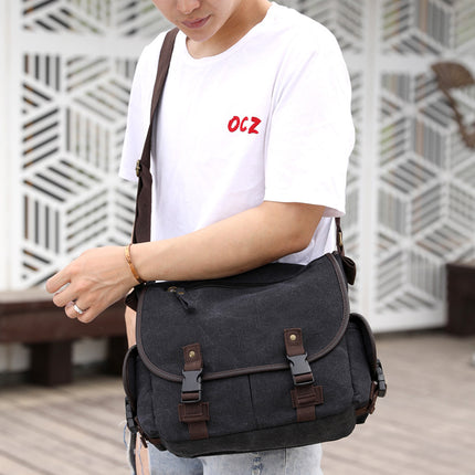 Men's Canvas Shoulder Bags Casual Men's Bags Messenger Bags Multifunctional Bags DS World