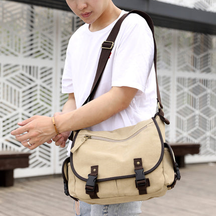 Men's Canvas Shoulder Bags Casual Men's Bags Messenger Bags Multifunctional Bags DS World