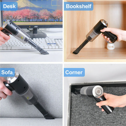 Portable Car Vacuum Cleaner, Handheld Vacuum High Power Cordless, Hand Vacuum Rechargeable Easy To Clean Car Interior, Desktop, Sofa, Keyboard, Drawer And Crevices, Small Spaces DS World
