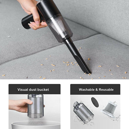 Portable Car Vacuum Cleaner, Handheld Vacuum High Power Cordless, Hand Vacuum Rechargeable Easy To Clean Car Interior, Desktop, Sofa, Keyboard, Drawer And Crevices, Small Spaces DS World