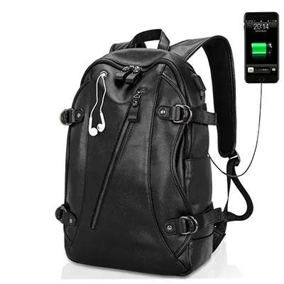 Usb Charging Leather Backpacks DS World