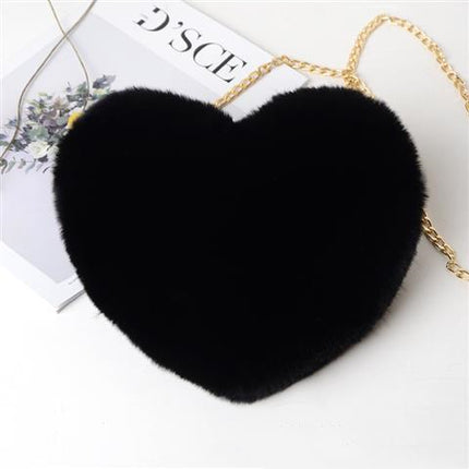 Love Bags For Women Plush Chain Shoulder Bags Valentine's Day Party Bag DS World