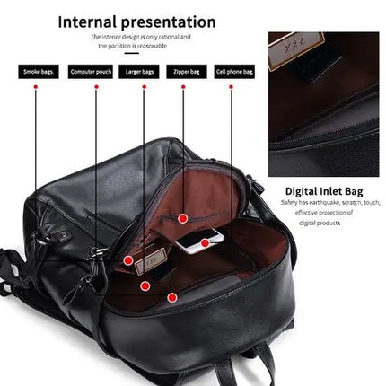 Usb Charging Leather Backpacks DS World