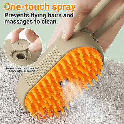 Cat Steam Brush Steamy Dog Brush 3 In 1 Electric Spray Cat Hair Brushes For Massage Pet Grooming Comb Hair Removal Combs Pet Products DS World