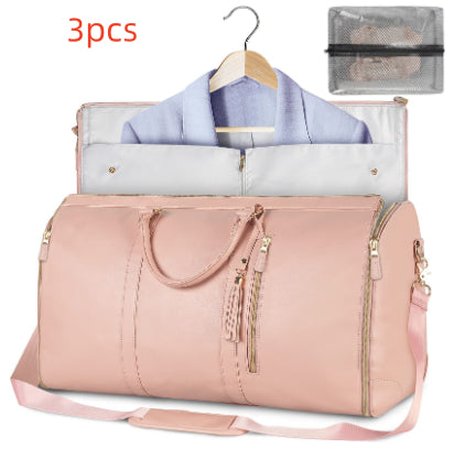 Large Capacity Travel Duffle Bag Women's Handbag Folding Suit Bag Waterproof Clothes Totes DS World