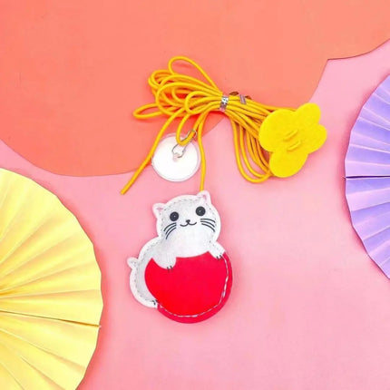 Cat Toys Simulated Cute Toys Funny Self-hey Interactive Toy Rope Grabbing Mouse Telescopic Hanging Cat Pet Supplies DS World