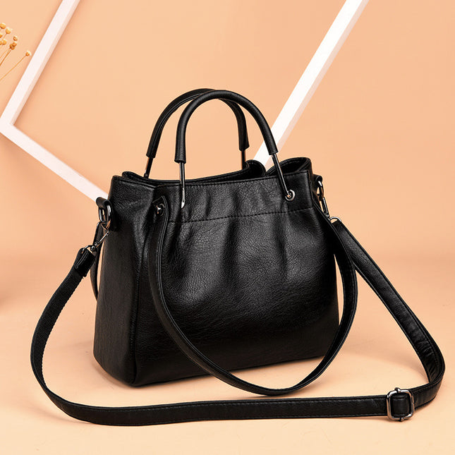 Bags Handbags Korean Fashion Women's Bags Soft Leather Retro Bucket Bag Handbag DS World
