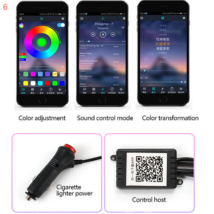 Car Fiber Optic Ambient Light Modified Car Interior Cool Light APP Rhythm Light