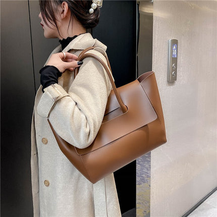 Fashion Women Shoulder Bags Large Capacity Handbags Simple Retro Tote Bags Solid Color Famous Brand High Quality Bags DS World