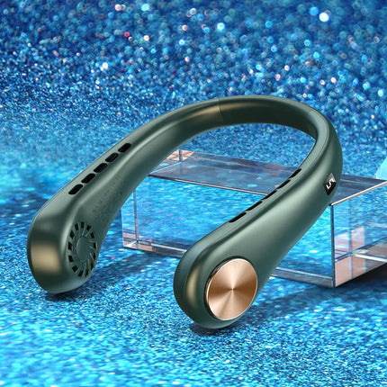New Mini Neck Fan Portable Bladeless Hanging Neck Rechargeable Air Cooler Mini Summer Sports Fans DS World