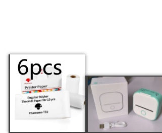 Portable Mini Thermal Label Printer Home Photo Printer Student Wrong Question Printer Bluetooth-compatible Mini Label Printer Price Tag DS World