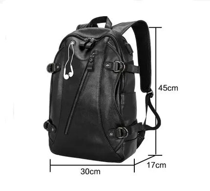 Usb Charging Leather Backpacks DS World