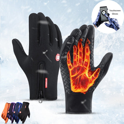 Winter Gloves Touch Screen Riding Motorcycle Sliding Waterproof Sports Gloves With Fleece DS World