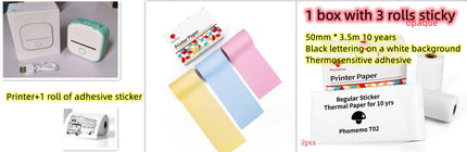 Portable Mini Thermal Label Printer Home Photo Printer Student Wrong Question Printer Bluetooth-compatible Mini Label Printer Price Tag DS World