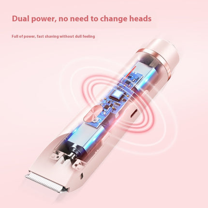 2 In 1 Hair Remover Women's Double Head Shaver Private Pubic Hair Trimmer Electric Razor Wet Dry Electric Body Hair DS World