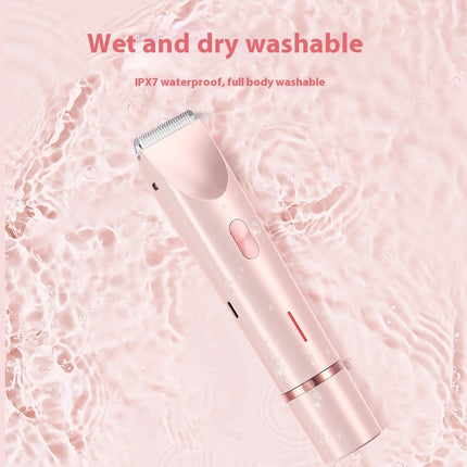 2 In 1 Hair Remover Women's Double Head Shaver Private Pubic Hair Trimmer Electric Razor Wet Dry Electric Body Hair DS World