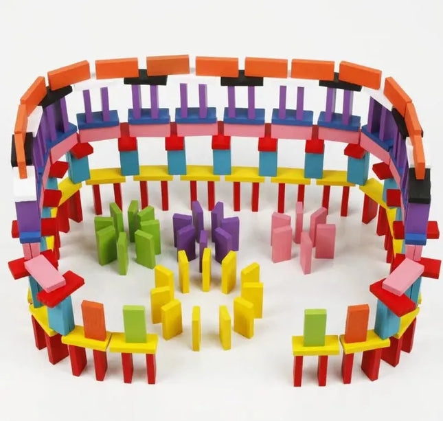 Domino Domino for Children and Adults Competition 120 Wooden Machines Beneficial Intelligence Color Domino DS World