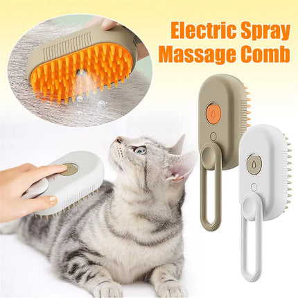 Cat Steam Brush Steamy Dog Brush 3 In 1 Electric Spray Cat Hair Brushes For Massage Pet Grooming Comb Hair Removal Combs Pet Products DS World