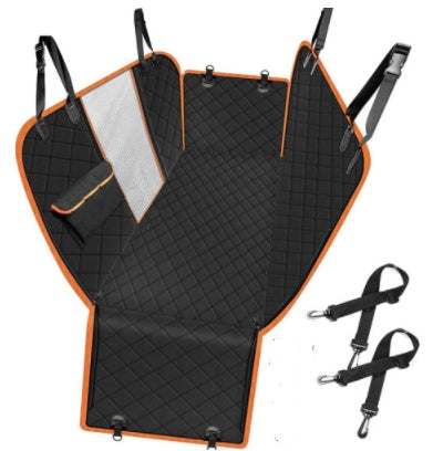 Dog Car Seat Cover View Mesh Pet Carrier Hammock Safety Protector Car Rear Back Seat Mat With Zipper And Pocket For Travel DS World