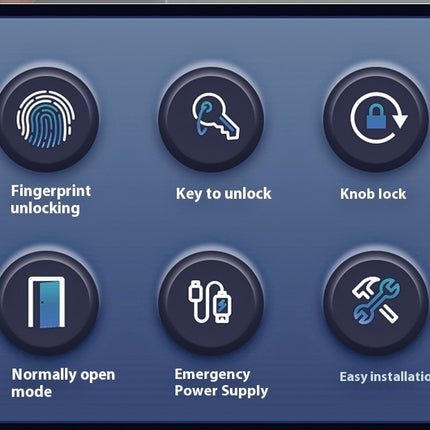 Smart Round Door Lock Ball Lock Household Smart Lock One Hold Open Fingerprint Lock