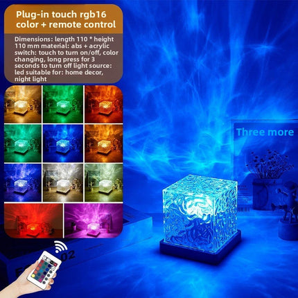 LED Night Light with remote control and touch sensitivity for customizable color and dimmable ambiance.