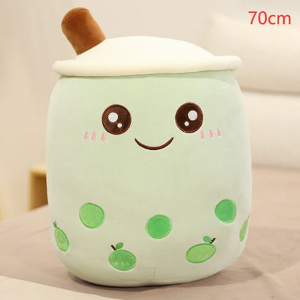 Cute Fruit Drink Plush Stuffed Soft Strawberry Milk Tea Plush Boba Tea Cup Toy Bubble Tea Pillow Cushion Kids Gift DS World