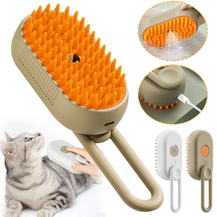 Cat Steam Brush Steamy Dog Brush 3 In 1 Electric Spray Cat Hair Brushes For Massage Pet Grooming Comb Hair Removal Combs Pet Products DS World