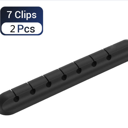 Silicone USB Cable Winder Desktop Cable Organizer Management Multipurpose Clips Cables Protector For Wired Headphones DS World