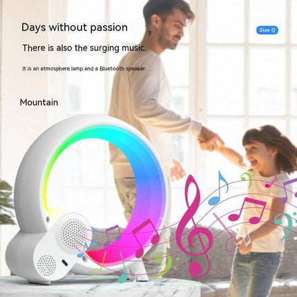 Creative Q Light Analog Sunrise Digital Display Alarm Clock Bluetooth Audio Intelligent Wake-up Q Colorful Atmosphere Light DS World