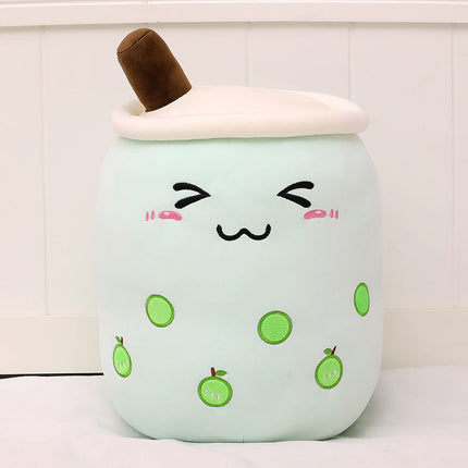 Cute Fruit Drink Plush Stuffed Soft Strawberry Milk Tea Plush Boba Tea Cup Toy Bubble Tea Pillow Cushion Kids Gift DS World