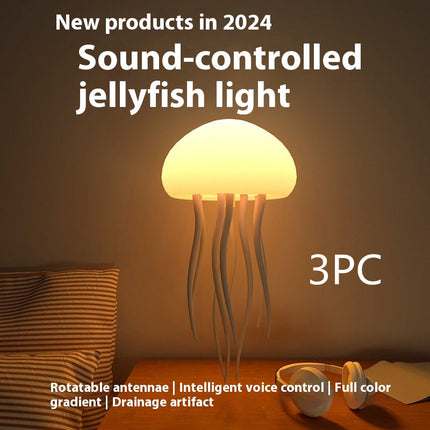 Jellyfish Mood Lamp LED Jellyfish Night Light Portable Jellyfish Lamp Jellyfish Decorations Smart Table Lamp For Bedside Desk DS World