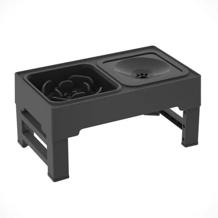 Dog Double Bowls Stainless Stand Adjustable Height Pets Feeding Dish Bowl Big Dog Elevated Food Water Feeders For Dogs  Pet Products DS World