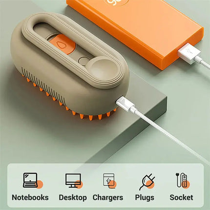 Cat Steam Brush Steamy Dog Brush 3 In 1 Electric Spray Cat Hair Brushes For Massage Pet Grooming Comb Hair Removal Combs Pet Products DS World