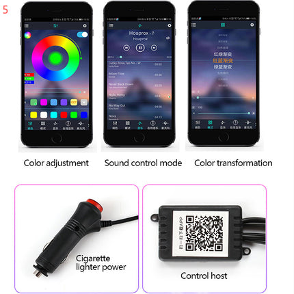 Car Fiber Optic Ambient Light Modified Car Interior Cool Light APP Rhythm Light