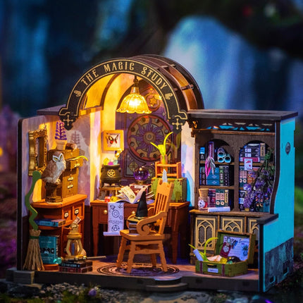 ROBOTIME DIY Miniature House Kit Magic Study Craft Model Kits DS World