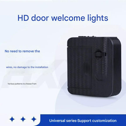 Car Welcome Light Wireless Carbon Fiber Pattern Infrared Door Sensor Projection Light Ambient Light