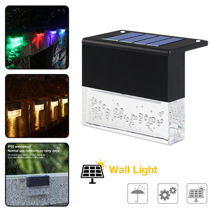 Waterproof New RGB LED Solar Light Step Fence Light DS World