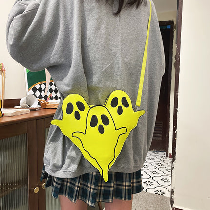 Halloween Bags Funny 3D Cartoon Ghost Cartoon Shoulder Bags Women Cute Cell Phone Purses Crossbody Bag DS World