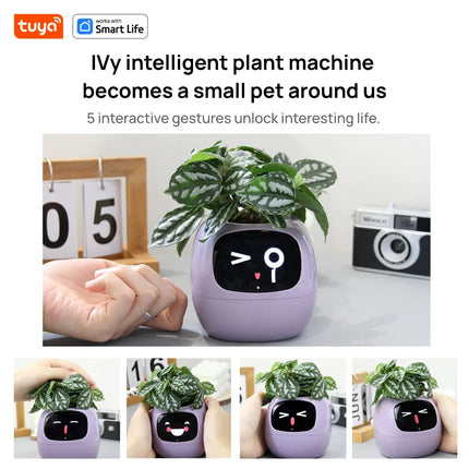 AI Smart Planter Pot with 7 Sensors & 49+ Expressions