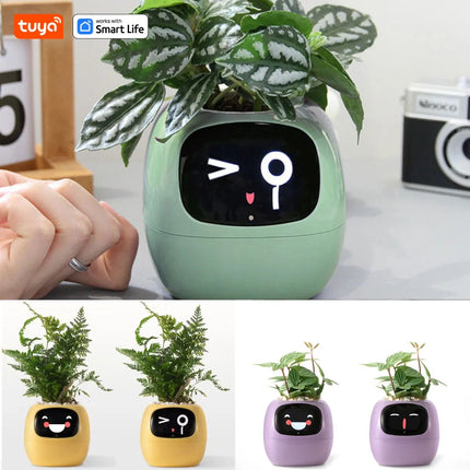 AI Smart Planter Pot with 7 Sensors & 49+ Expressions