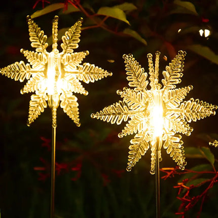 LED Solar Snowflake Light Outdoor Waterproof DS World
