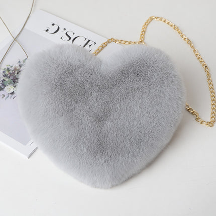 Love Bags For Women Plush Chain Shoulder Bags Valentine's Day Party Bag DS World