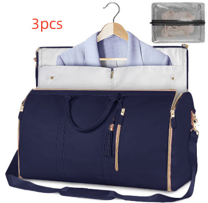 Large Capacity Travel Duffle Bag Women's Handbag Folding Suit Bag Waterproof Clothes Totes DS World
